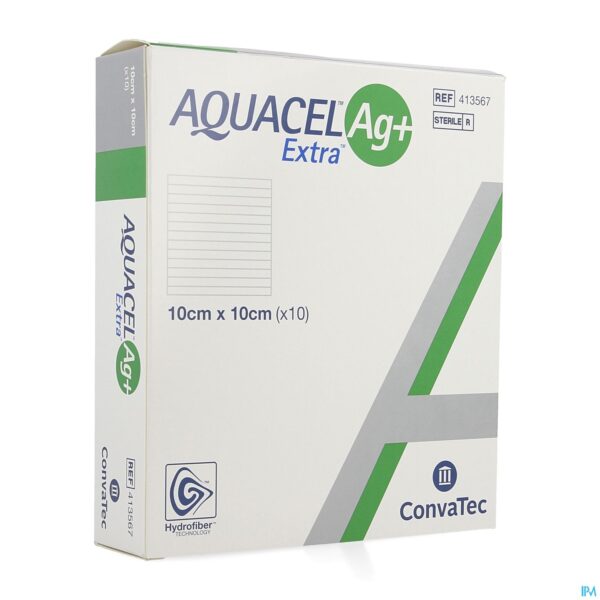Packshot Aquacel Ag+ Extra 10 X 10cm 10 413567
