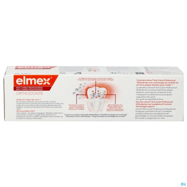 Packshot Elmex A/caries Professional Junior + Ortho 75ml Nf