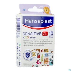 Packshot Hansaplast Sensitive Kids Xl 6x7cm Strips 10