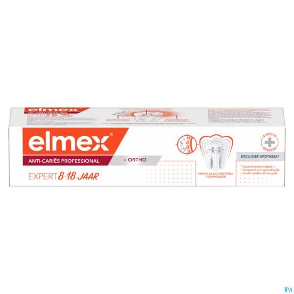 Packshot Elmex A/caries Professional Junior + Ortho 75ml Nf
