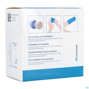 Packshot Covasoft Verband Blauw 6cmx4,5m Covarmed