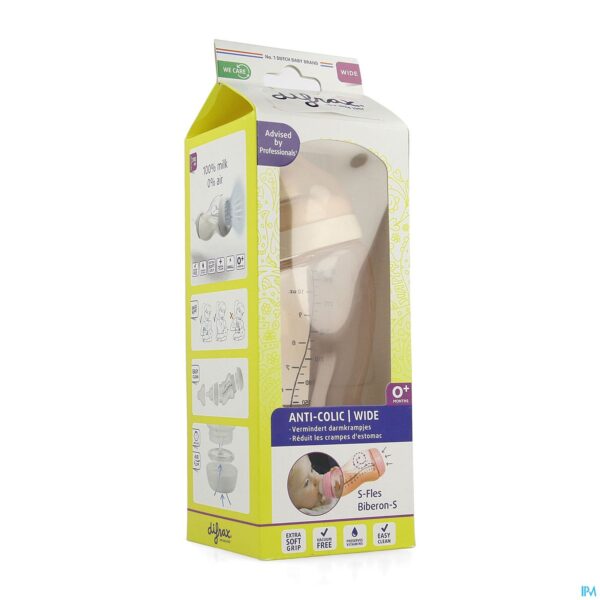 Packshot Difrax S-fles Wide Roze 310ml