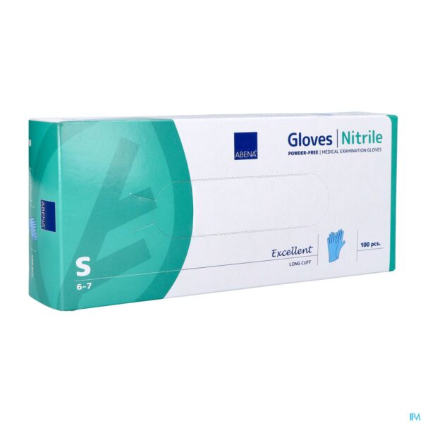 Packshot Abena Excellent Handschoen Nitrile S Blauw