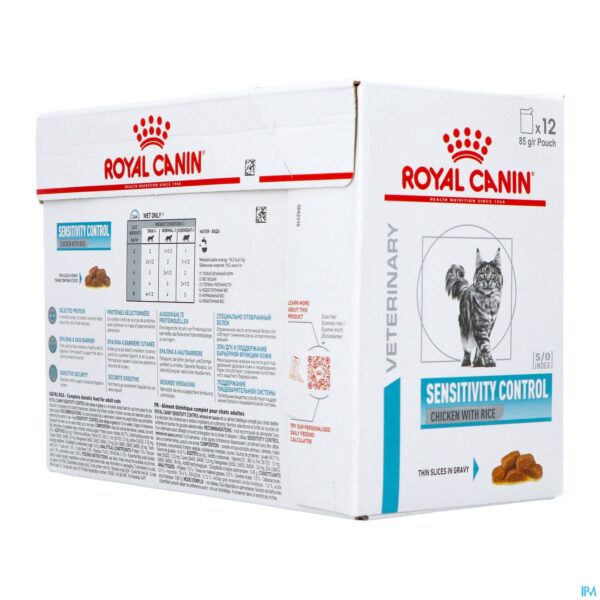 Packshot Royal Canin Cat Sensi.contr.chicken Rice Wet12x85g