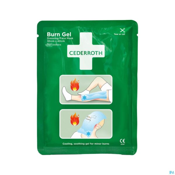 Packshot Cederroth Burn Gel Face Compres 30x40cm 51011014
