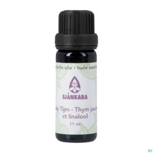 Packshot Sjankara Gele Tijm Ct Linalool Ess. Olie Bio 11ml