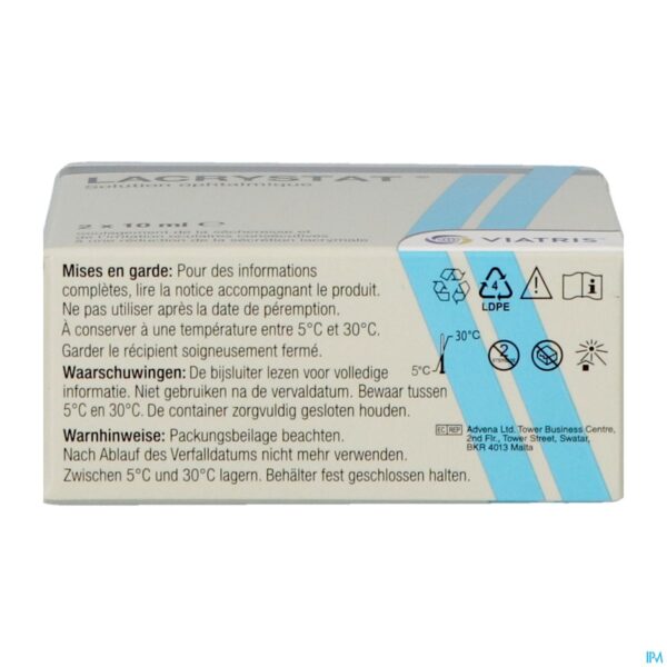 Packshot Lacrystat Collyre Fl 2x10ml Nf