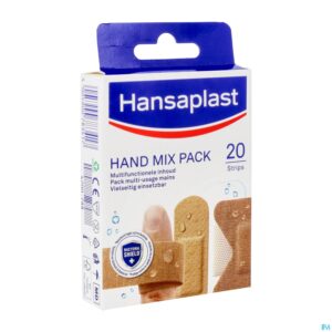 Packshot Hansaplast Pleisters Hand Mix Pack Strips 20