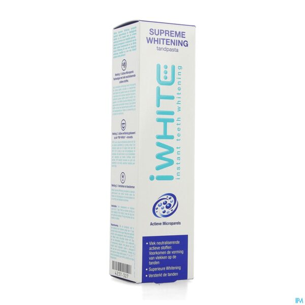 Packshot Iwhite Supreme Whitening Tandpasta Tube 75ml