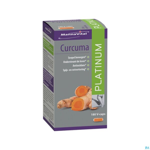Packshot Mannavital Curcuma Platinum Caps 180