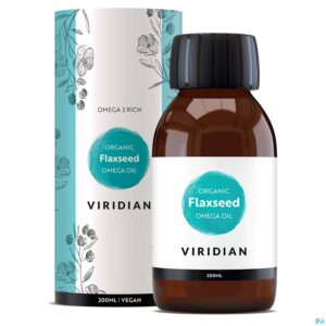 Productshot Viridian Organic Golden Flaxseed Olie 200ml