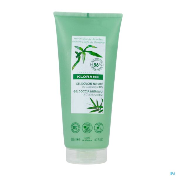 Packshot Klorane Lichaam Douchegel Seve Bamboe 200ml Nf