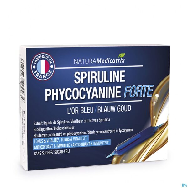 Packshot Spiruline Phycocyanine Forte Amp 20x5ml