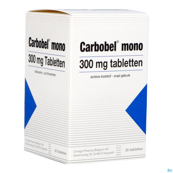 Packshot Carbobel Mono 300mg Comp 35 Packshot Carbobel Mono 300mg Comp 35