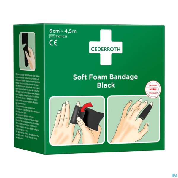 Packshot Cederroth Soft Foam Zwart 6cmx4,5m 51011021