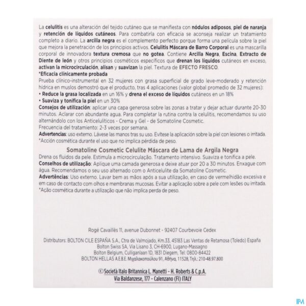 Packshot Somatoline Cosm. A/cellulite Moddermasker 500ml