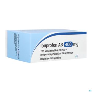 Packshot Ibuprofen AB 400mg Filmomh Tabl 100