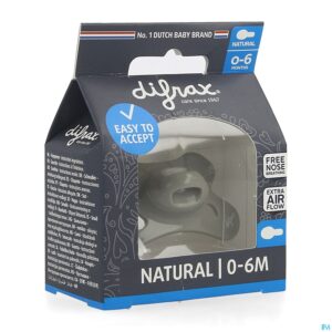 Packshot Difrax Fopspeen Natural 0-6m Uni/pure Assorti
