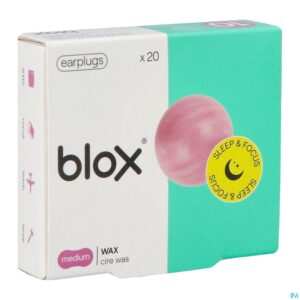 Packshot Blox Natuurlijke Was Oordopjes 10 Paar