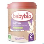 Packshot Babybio Optima 2 Opvolgmelk 800g