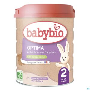 Packshot Babybio Optima 2 Opvolgmelk 800g