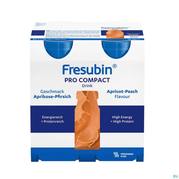 Packshot Fresubin Pro Compact Abrikoos Perzik 4x125ml