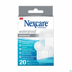 Packshot Nexcare 3m Waterproof Assorted Strips 20 N0620as