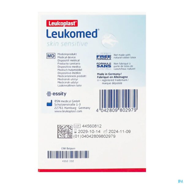 Packshot Leukomed Skin Sens. 5cmx7,2cm 10