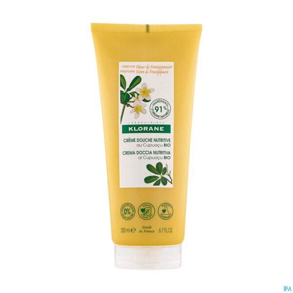 Packshot Klorane Lichaam Douchecr Plumeria 200ml Nf