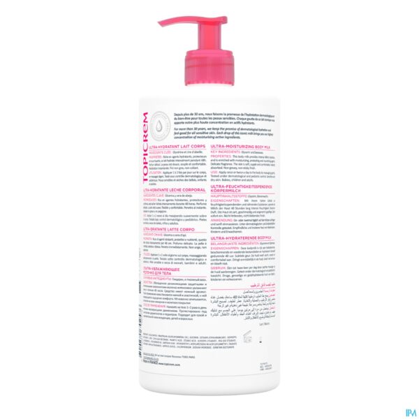 Packshot Topicrem Um Hydraterende Lichaamsmelk 1000ml