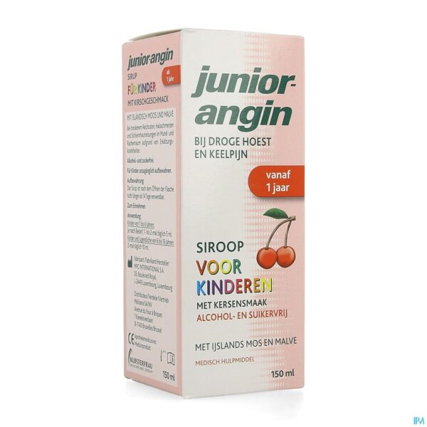 Packshot Junior Angin Siroop 150ml Packshot Junior Angin Siroop 150ml