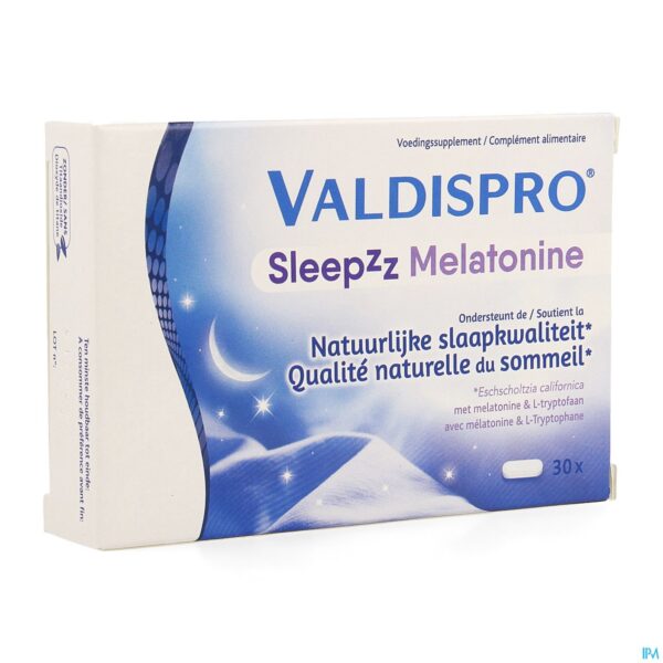 Packshot VALDISPRO SLEEPZZ  MELATONINE 30 TABL