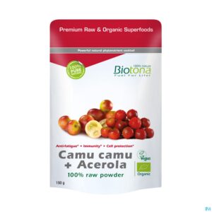 Packshot Biotona Bio Camu Camu+acerola Raw 150g