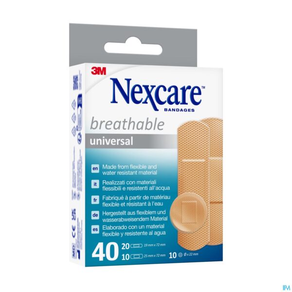 Packshot Nexcare 3m Breathable Univer. Strips 40 N0340as