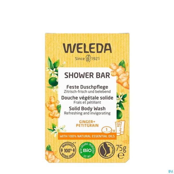 Packshot Weleda Shower Bar Gember + Petit Grain 75g
