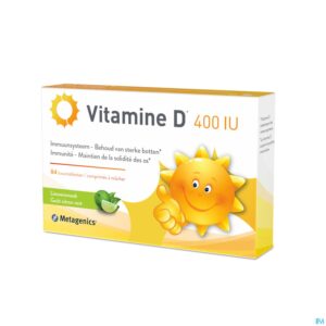 Packshot Vitamine D 400ie Metagenics Kauwtabl 84