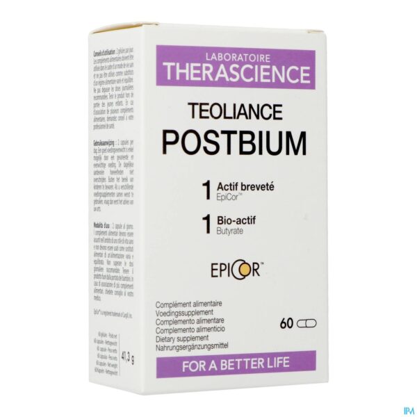 Packshot Teoliance Postbium Caps 60 Phy451b