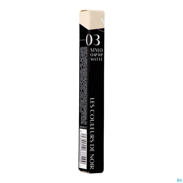 Packshot Couleurs De Noir Stylo Oap Wtp Mat 03 Honey B. Packshot Couleurs De Noir Stylo Oap Wtp Mat 03 Honey B.