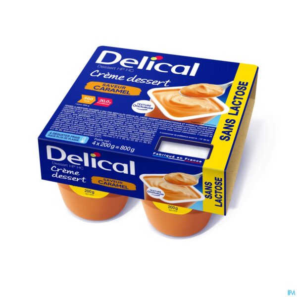 Packshot Delical Creme Dessert Hp-hc Z/lact.karam 4x125g Nf