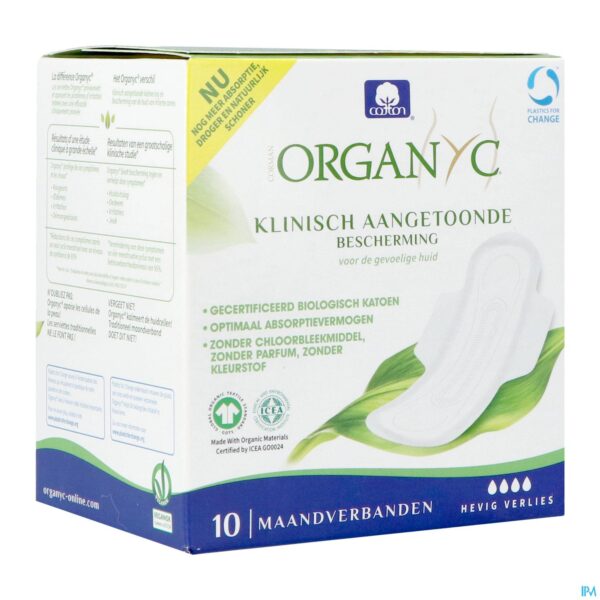 Packshot Organyc Maandverband Super Katoen Bio 10