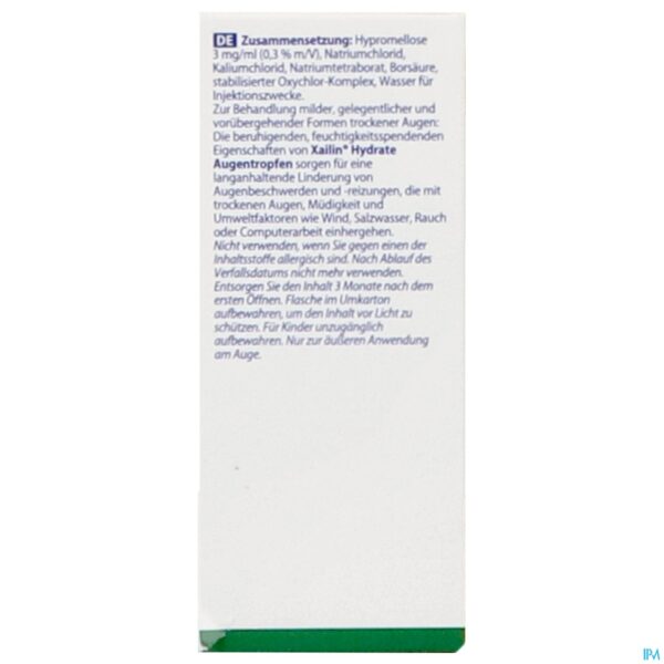 Packshot Xailin Hydrate Hypromellose 0,3% Fl 10ml