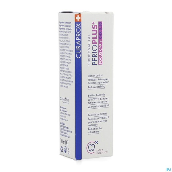 Packshot Curaprox Perioplus Focus Gel Tube 10ml
