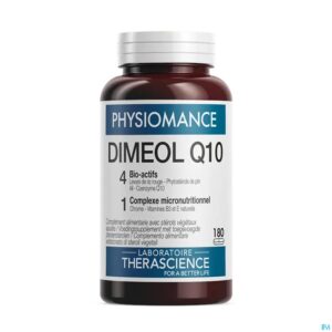 Packshot Dimeol Q10 Caps 180 Physiomance Phy416