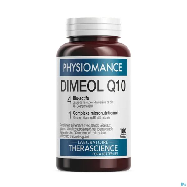 Packshot Dimeol Q10 Caps 180 Physiomance Phy416