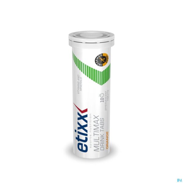 Productshot Etixx Multimax Drink Orange Tube Tabl 3x10