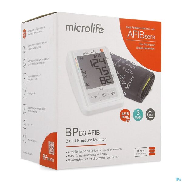 Packshot Microlife Bpb3 Afib Pc Bloeddrukmeter Arm Otc Sol