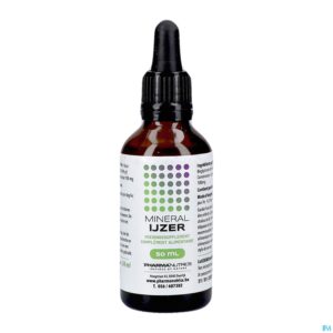 Packshot Mineraal Ijzer Druppels 50ml Pharmanutrics