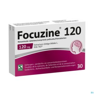 Packshot Focuzine® 120 MG 30 TABLETTEN