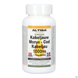 Packshot Altisa Levertraanolie 1000mg Caps 100