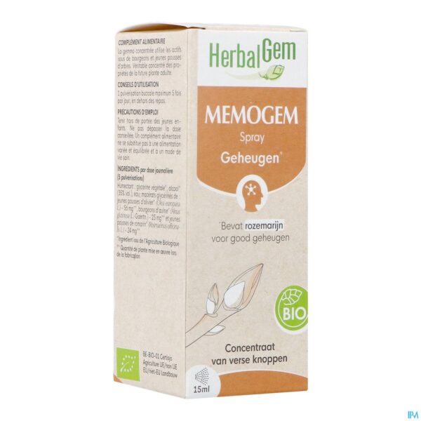 Packshot Herbalgem Memogem Spray Bio 15ml